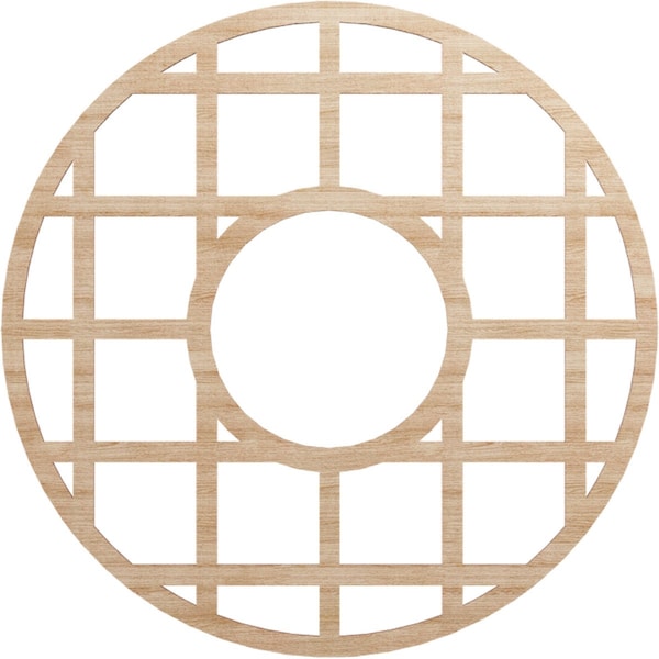 Ekena Millwork O'Neal Wood Fretwork Pierced Ceiling Medallion, Alder, 32"OD x 11 5/8"ID x 1/4"T CMWP32X32X0250ONAL - main